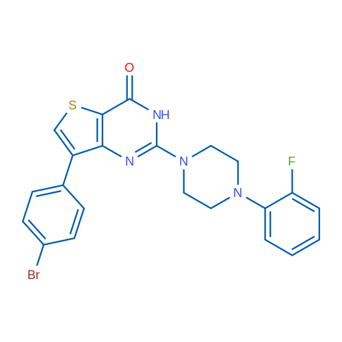 7-(4-Bromophenyl)-2-[4-(2-fluorophenyl)piperazin-1-yl]-3H,4H-thieno[3,2-d]pyrimidin-4-one 1g