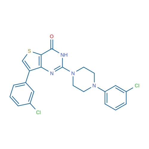 7-(3-Chlorophenyl)-2-[4-(3-chlorophenyl)piperazin-1-yl]-3H,4H-thieno[3,2-d]pyrimidin-4-one 1g