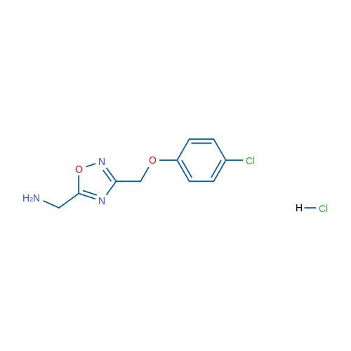 (3-((4-chlorophenoxy)methyl)-1,2,4-oxadiazol-5-yl)methanamine hydrochloride 250mg