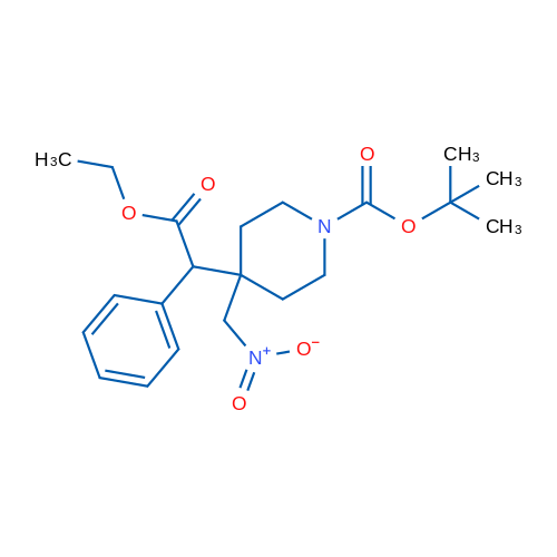 tert-Butyl 4-(2-ethoxy-2-oxo-1-phenylethyl)-4-(nitromethyl)piperidine-1-carboxylate 1g