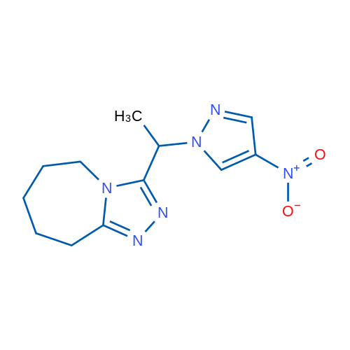 3-(1-(4-Nitro-1H-pyrazol-1-yl)ethyl)-6,7,8,9-tetrahydro-5H-[1,2,4]triazolo[4,3-a]azepine 1g