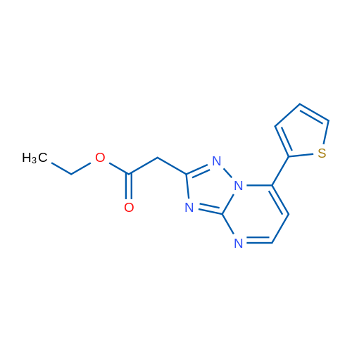 Ethyl 2-(7-(thiophen-2-yl)-[1,2,4]triazolo[1,5-a]pyrimidin-2-yl)acetate 1g