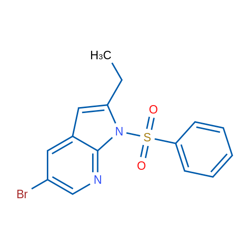 5-Bromo-2-ethyl-1-(phenylsulfonyl)-1H-pyrrolo[2,3-b]pyridine 1g