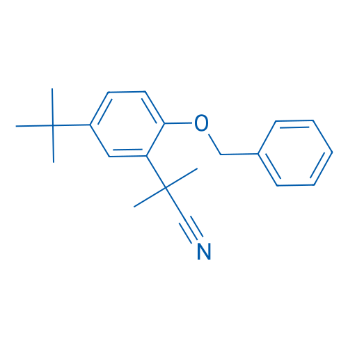 2-(2-(Benzyloxy)-5-(tert-butyl)phenyl)-2-methylpropanenitrile 250mg