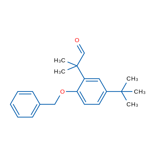 2-(2-(Benzyloxy)-5-(tert-butyl)phenyl)-2-methylpropanal 1g