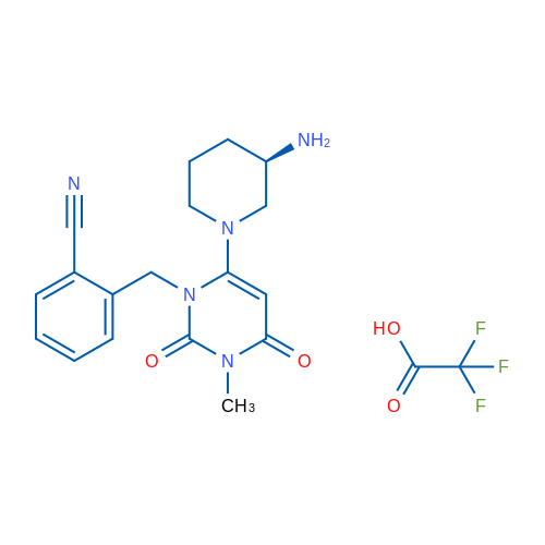 (R)-2-((6-(3-Aminopiperidin-1-yl)-3-methyl-2,4-dioxo-3,4-dihydropyrimidin-1(2H)-yl)methyl)benzonitrile 2,2,2-trifluoroacetate 5g