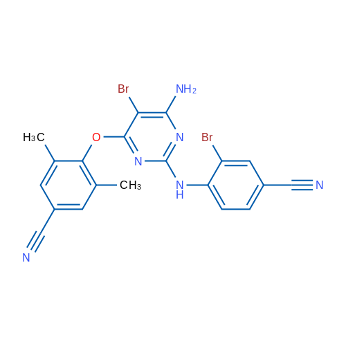 4-({6-amino-5-bromo-2-[(2-bromo-4-cyanophenyl)amino]pyrimidin-4-yl}oxy)-3,5-dimethylbenzonitrile 1g
