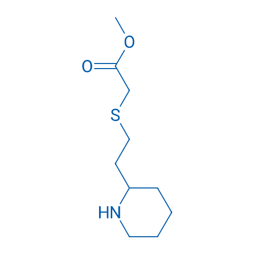 Methyl 2-([2-(piperidin-2-yl)ethyl]sulfanyl)acetate 250mg