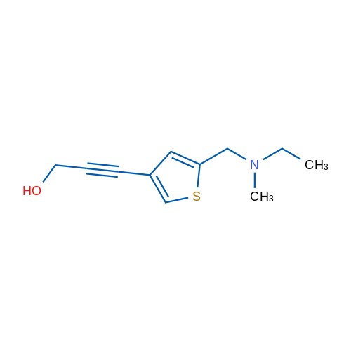 3-(5-([Ethyl(methyl)amino]methyl)thiophen-3-yl)prop-2-yn-1-ol 1g