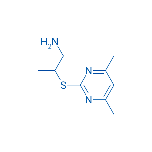 2-[(1-Aminopropan-2-yl)sulfanyl]-4,6-dimethylpyrimidine 250mg