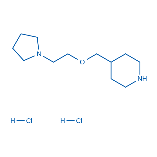 4-((2-(Pyrrolidin-1-yl)ethoxy)methyl)piperidine dihydrochloride 250mg