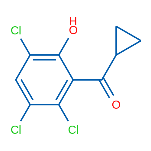 3,4,6-Trichloro-2-cyclopropanecarbonylphenol 1g