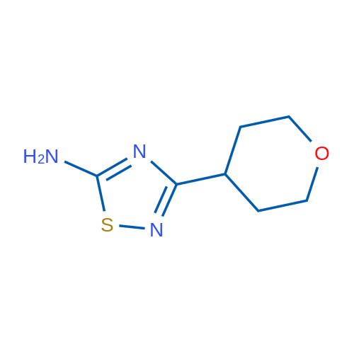3-(Oxan-4-yl)-1,2,4-thiadiazol-5-amine 50mg