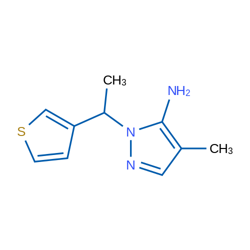 4-MEthyl-1-[1-(3-thienyl)ethyl]-1h-pyrazol-5-amine 1g