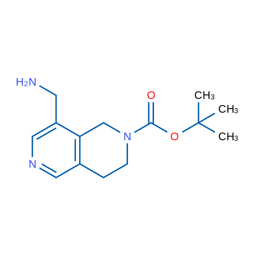 tert-Butyl 8-(aminomethyl)-3,4-dihydro-2,6-naphthyridine-2(1H)-carboxylate 250mg