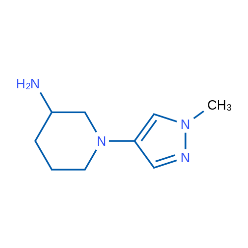 1-(1-Methyl-1H-pyrazol-4-yl)piperidin-3-amine 250mg