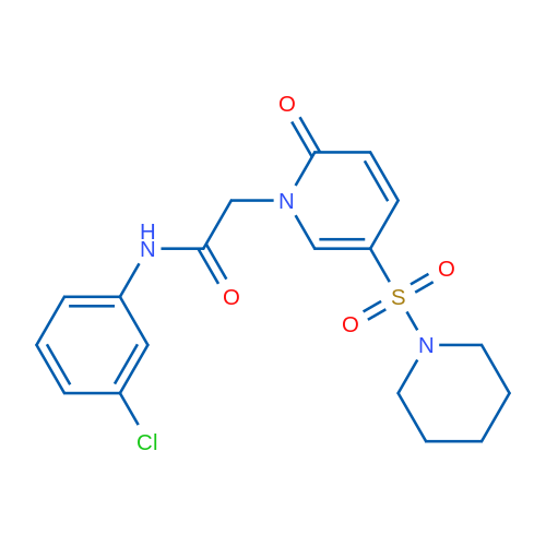 N-(3-Chlorophenyl)-2-[2-oxo-5-(piperidine-1-sulfonyl)-1,2-dihydropyridin-1-yl]acetamide 1g