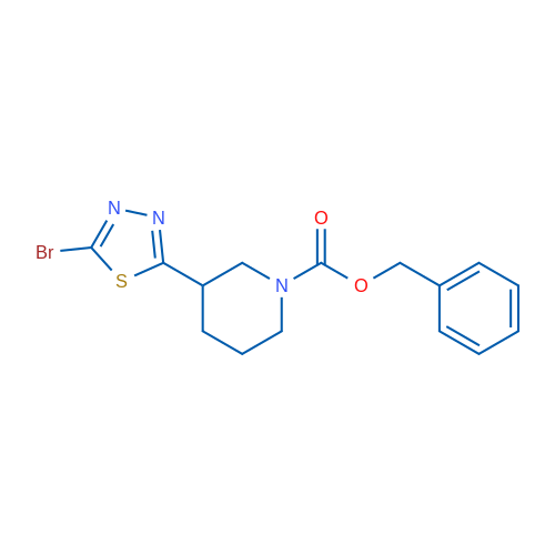 Benzyl 3-(5-bromo-1,3,4-thiadiazol-2-yl)piperidine-1-carboxylate 1g