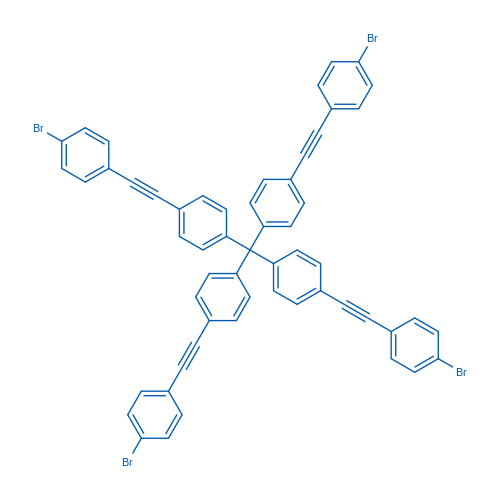Tetrakis(4-((4-bromophenyl)ethynyl)phenyl)methane 1g