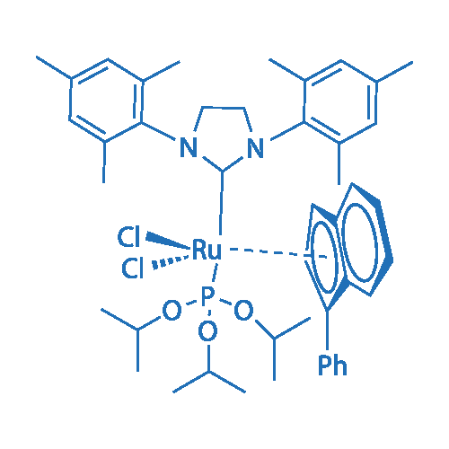 Tri(i-propoxy)phosphine(3-phenyl-1H-inden-1-ylidene)[1,3-bis(2,4,6-trimethylphenyl)-4,5-dihydroimidazol-2-ylidene]ruthenium (II) dichloride 50mg