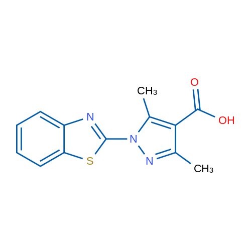 1-(1,3-Benzothiazol-2-yl)-3,5-dimethyl-1H-pyrazole-4-carboxylic acid 1g
