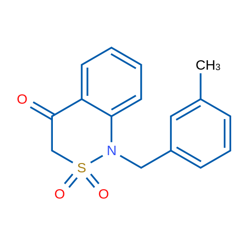 1-(3-Methylbenzyl)-1H-benzo[c][1,2]thiazin-4(3H)-one 2,2-dioxide 1g