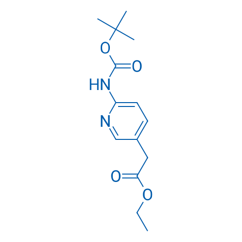 Ethyl 2-(6-((tert-butoxycarbonyl)amino)pyridin-3-yl)acetate 250mg