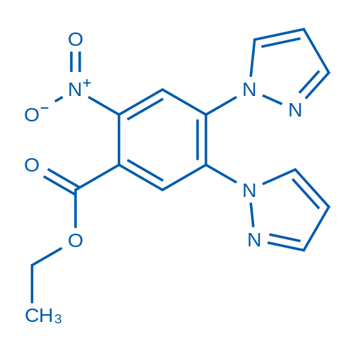 Ethyl 2-Nitro-4,5-di(1-pyrazolyl)benzoate 5g