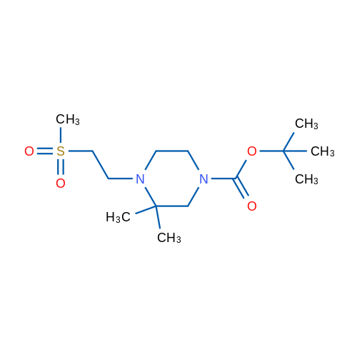 tert-Butyl 3,3-dimethyl-4-(2-methylsulfonylethyl)piperazine-1-carboxylate 250mg