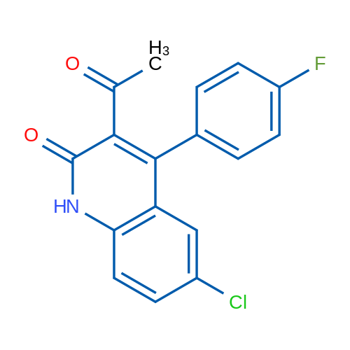 3-acetyl-6-chloro-4-(4-fluorophenyl)quinolin-2(1H)-one 5g