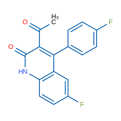 3-acetyl-6-fluoro-4-(4-fluorophenyl)quinolin-2(1H)-one 10g