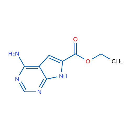 Ethyl 4-amino-7H-pyrrolo[2,3-d]pyrimidine-6-carboxylate 1g