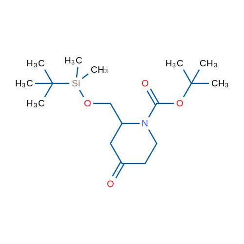 tert-Butyl 2-((tert-butyldimethylsilyloxy)methyl)-4-oxopiperidine-1-carboxylate 1g