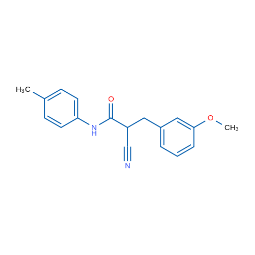 2-Cyano-3-(3-methoxyphenyl)-N-(4-methylphenyl)propanamide 1g