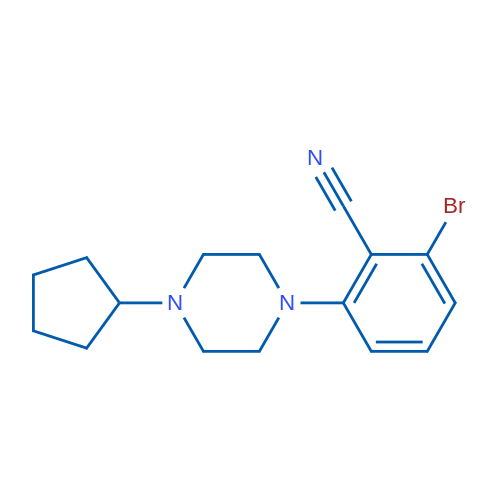 2-Bromo-6-(4-cyclopentylpiperazin-1-yl)benzonitrile 1g