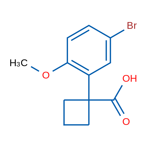 1-(5-Bromo-2-methoxyphenyl)cyclobutane-1-carboxylic acid 250mg