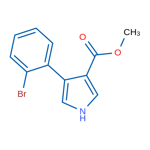 Methyl 4-(2-bromophenyl)-1H-pyrrole-3-carboxylate 1g
