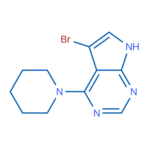 5-Bromo-4-(piperidin-1-yl)-7H-pyrrolo[2,3-d]pyrimidine 1g