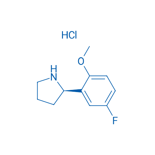 (R)-2-(5-Fluoro-2-methoxyphenyl)pyrrolidine hydrochloride 250mg