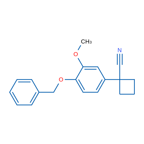 1-(4-(Benzyloxy)-3-methoxyphenyl)-cyclobutanecarbonitrile 250mg