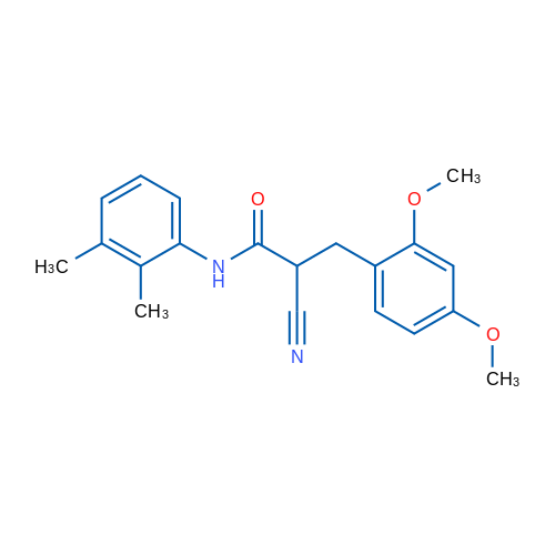 2-Cyano-3-(2,4-dimethoxyphenyl)-N-(2,3-dimethylphenyl)propanamide 1g