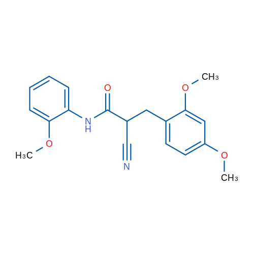 2-Cyano-3-(2,4-dimethoxyphenyl)-N-(2-methoxyphenyl)propanamide 1g