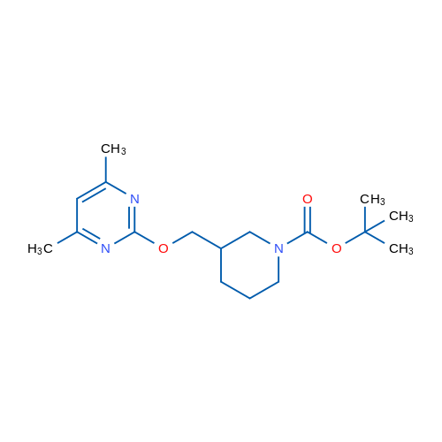 tert-Butyl 3-(((4,6-dimethylpyrimidin-2-yl)oxy)methyl)piperidine-1-carboxylate 1g