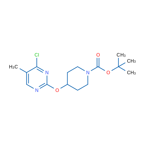 tert-Butyl 4-((4-chloro-5-methylpyrimidin-2-yl)oxy)piperidine-1-carboxylate 1g