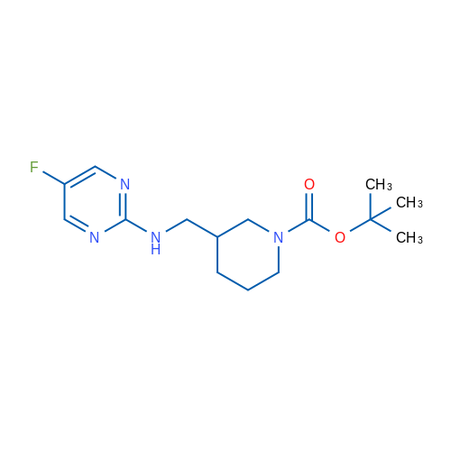 tert-Butyl 3-(((5-fluoropyrimidin-2-yl)amino)methyl)piperidine-1-carboxylate 1g