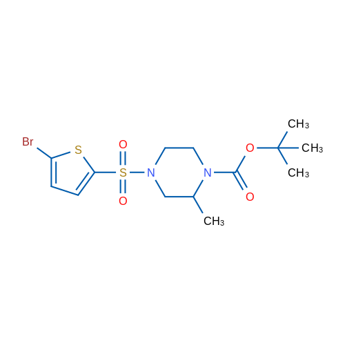 tert-Butyl 4-((5-bromothiophen-2-yl)sulfonyl)-2-methylpiperazine-1-carboxylate 1g