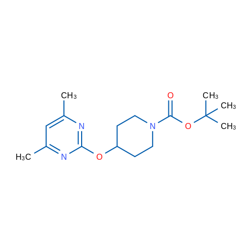 tert-Butyl 4-((4,6-dimethylpyrimidin-2-yl)oxy)piperidine-1-carboxylate 1g
