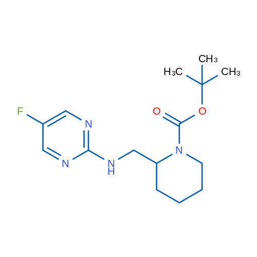 tert-Butyl 2-(((5-fluoropyrimidin-2-yl)amino)methyl)piperidine-1-carboxylate 1g