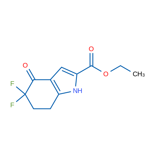 Ethyl 5,5-difluoro-4-oxo-4,5,6,7-tetrahydro-1H-indole-2-carboxylate 250mg