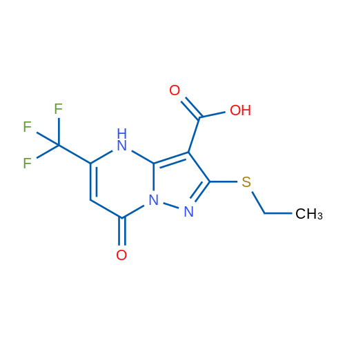 2-(Ethylthio)-7-oxo-5-(trifluoromethyl)-4,7-dihydropyrazolo[1,5-a]pyrimidine-3-carboxylic acid 1g